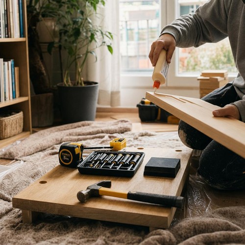 Pripremljen kućni radni kutak i alat za male kućne popravke