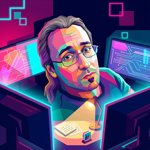 Vibe coding at night with AI tools: developer with headphones in a calm workspace